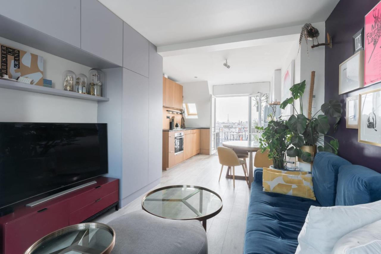 Bright And Homely 1 Bedroom Rooftop Apartment In The Marais In París Exterior foto